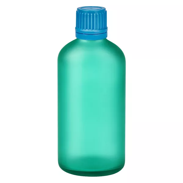 100ml flaska 11mm skruvkork blå med manipuleringssäkert lock GreenLine UT18/100 100ml flaska 11mm skruvkork blå med manipuleringssäkert lock GreenLine UT18/100