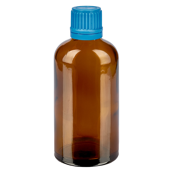 100ml flaska 11mm skruvkork blå med sabotageskydd BrownLine UT18/100