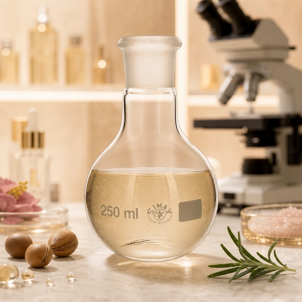 Höftkolv 250ml med standardslipad fog (29/32) Mångsidig 250 ml vertikal kolv med standardiserad slipad fog 29/32 för destillation och syntes i laboratoriet