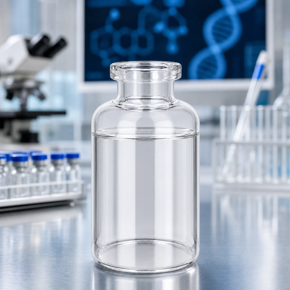 Injektionsflaska klarglas 30ml Klarglas Vial 30ml mit dickem Flaschenboden und glatter Oberfläche für aseptische Abfüllprozesse