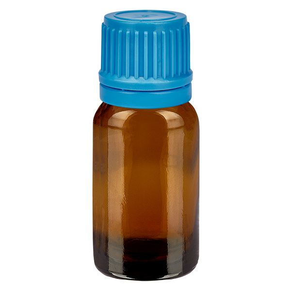 10ml flaska 11mm skruvkork blå med sabotageskydd BrownLine UT18/10