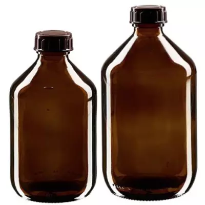 Flacons médicaux bruns avec fermeture standard