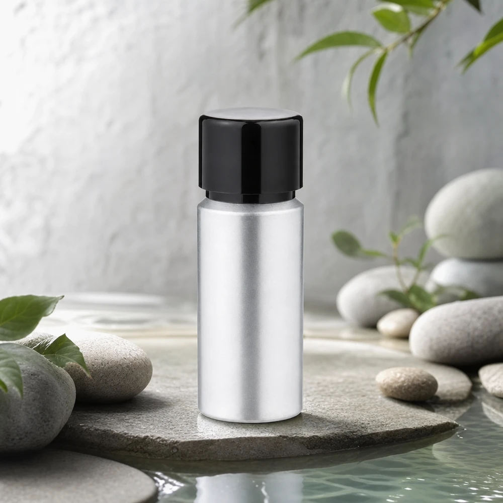 20 ml flaska i betad aluminium med skruvkork 20 ml aluminiumflaska med elegant design - perfekt för aromaterapi och wellness