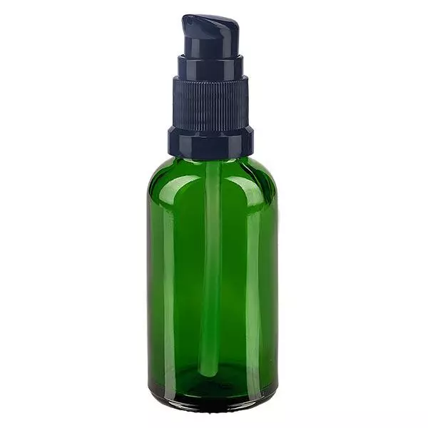 Apoteksflaska grön 30ml pumphatt svart standard Apoteksflaska grön 30ml pumphatt svart standard