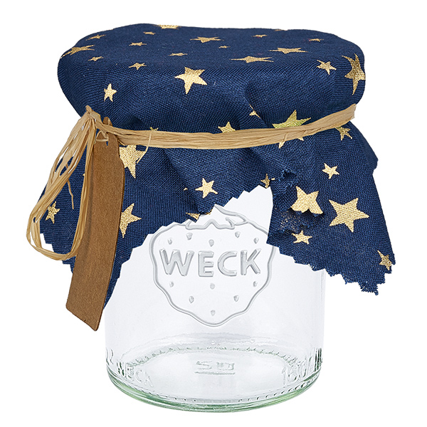 Smyckeservett blå Stjärnor kvadratisk 15 cm