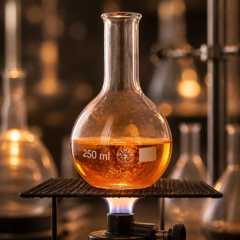Kolv 250ml smal hals Värmebeständig 250 ml smalhalsad kolv av högkvalitativt laboratorieglas för säkra tillämpningar