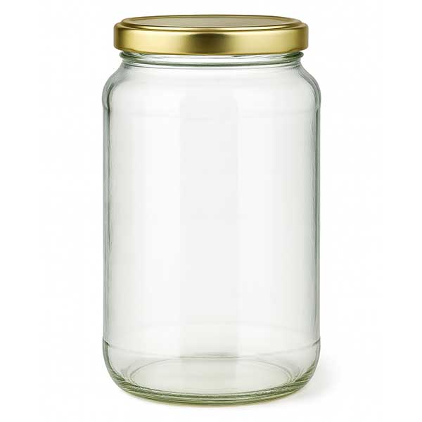 1700ml rund burk med BasicSeal-lock guld UNiTWIST