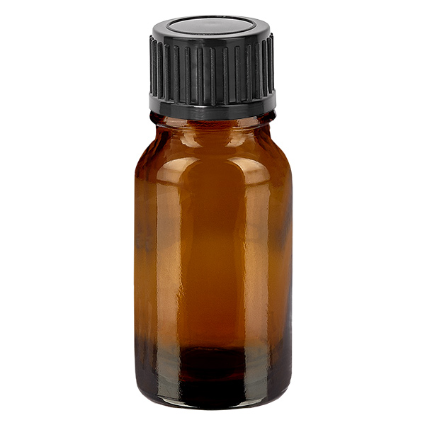10ml flaska 11mm skruvkork svart standard BrownLine UT18/10