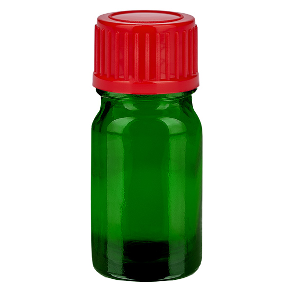 5ml flaska 11mm skruvkork röd standard GreenLine UT18/5 5ml flaska 11mm skruvkork röd standard GreenLine UT18/5