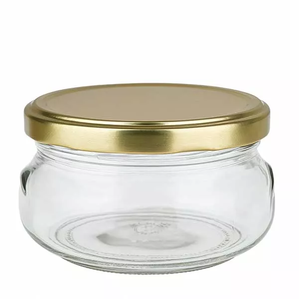 Vaskburk 120 ml med lock BasicSeal guld UNiTWIST