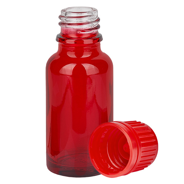 20ml flaska 11mm skruvkork röd sabotagesäker kapsyl RedLine UT18/20 20ml flaska 11mm skruvkork röd sabotagesäker kapsyl RedLine UT18/20