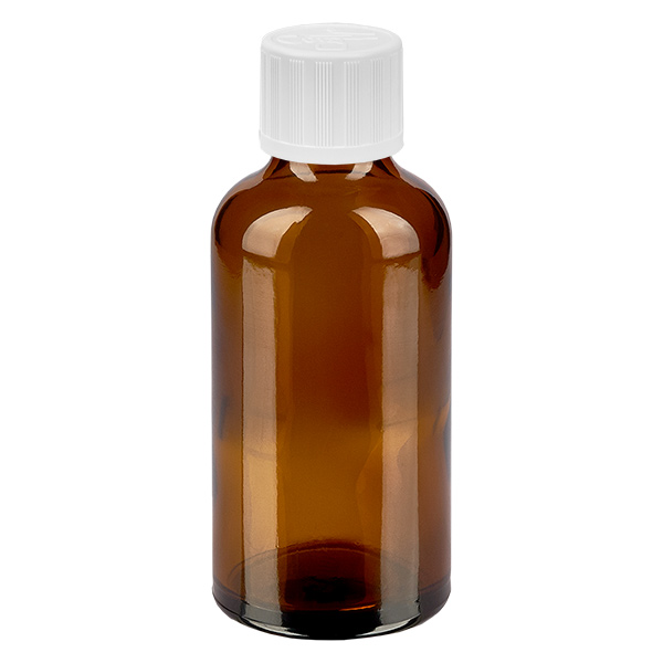 50 ml flaska 11mm skruvkork vit standard med sabotageskydd BrownLine UT18/50