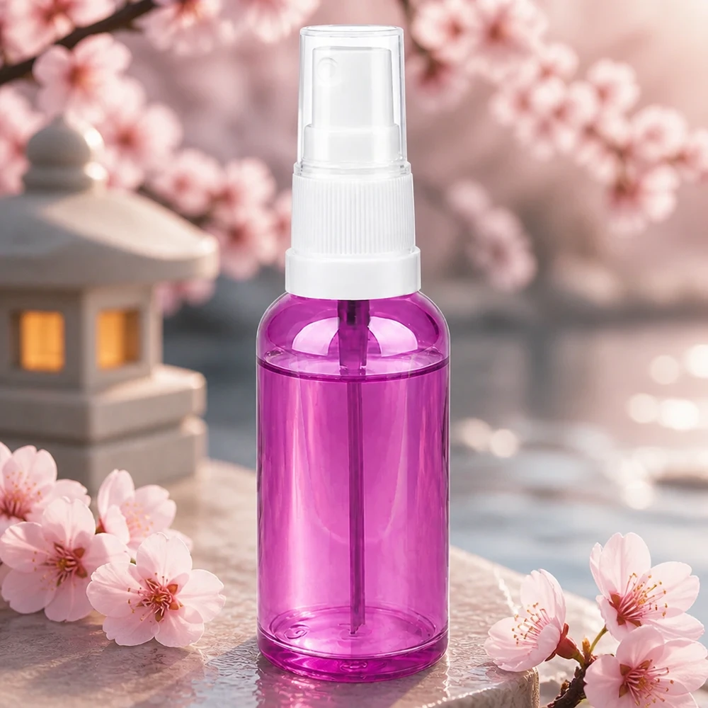50ml sprayflaska vit/transparent Standard PurpleLine UT18/50 50 ml PurpleLine lila sprayflaska med vitt pumphuvud, idealisk för rumssprayer och dofter