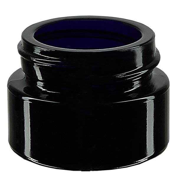 Kosmetisk burk i violett glas 15ml, utan lock Kosmetisk burk i violett glas 15ml, utan lock