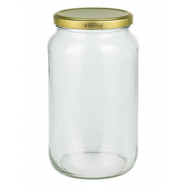 1062ml rund burk med guld UNiTWIST BioSeal-lock