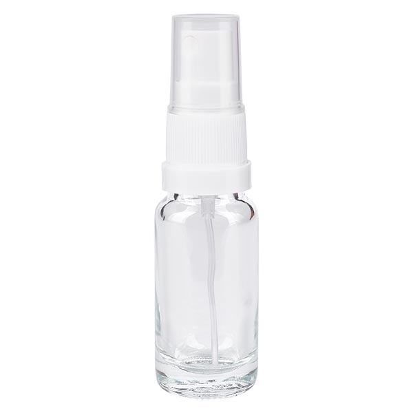 Apoteksflaska klar 10ml spraytillsats vit
