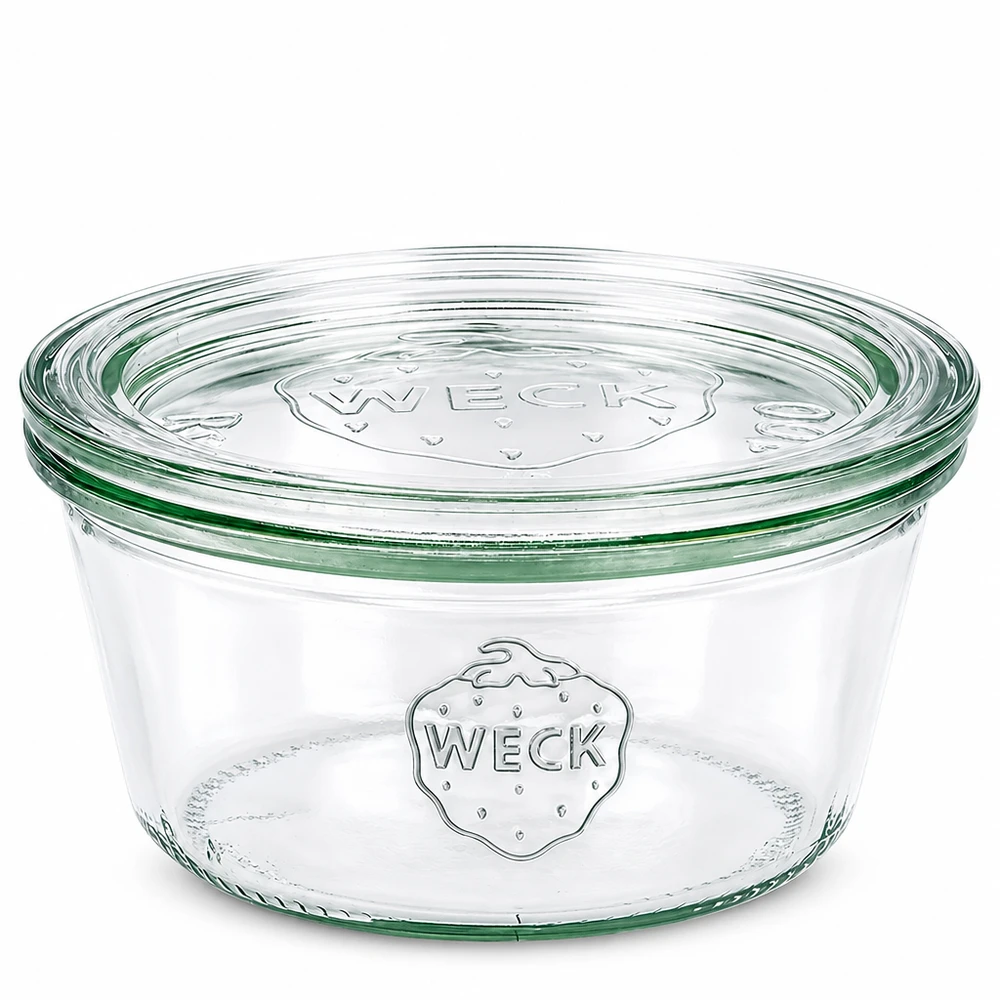 290 ml låg burk med glaslock WECK RR100 WECK tumlingburk 290 ml låg med glaslock RR100 konserveringsburk transparent för konservering och förvaring