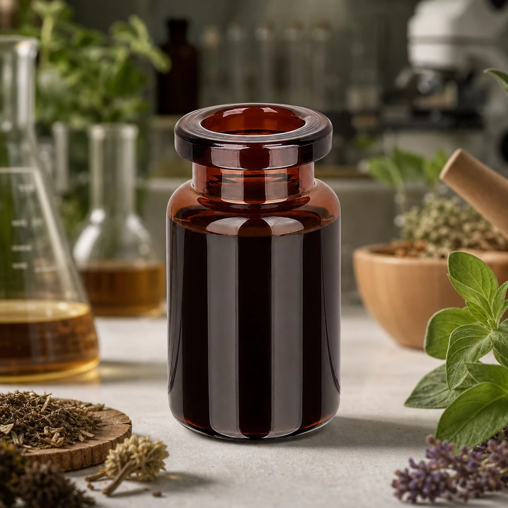 Injektionsflaska brunt glas 5ml Braunglas Probenflasche 5ml mit stabilem Boden für kräuterbasierte Wirkstoffe