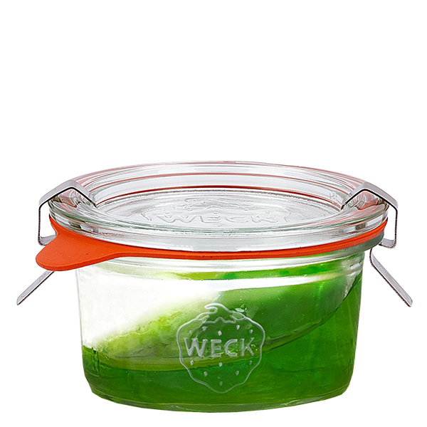 Set med 48 Weck 50ml Krossade glasögon med 48 glaslock