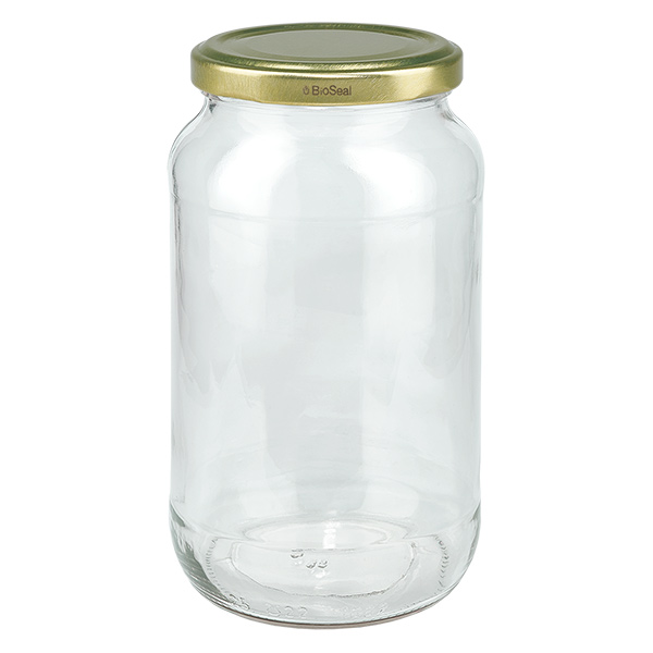 1062ml rund burk med guld UNiTWIST BioSeal-lock