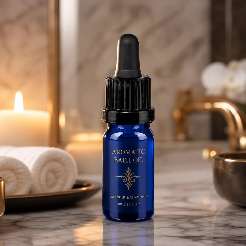 5 ml pipettflaska med svart förslutning BlueLine UT18/5 5 ml droppflaska av robust blått glas med exakt pipettlock OV BlueLine UT18/5