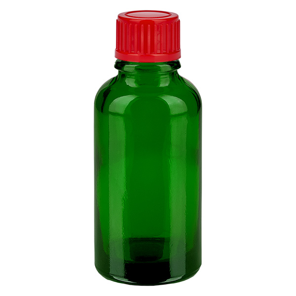 30ml flaska 11mm skruvkork röd standard GreenLine UT18/30