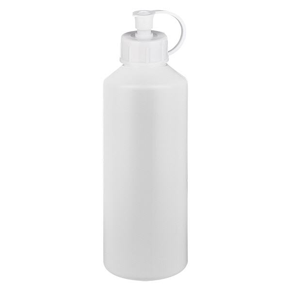 Apoteksflaska HDPE 100ml vit med spraylock Apoteksflaska HDPE 100ml vit med spraylock