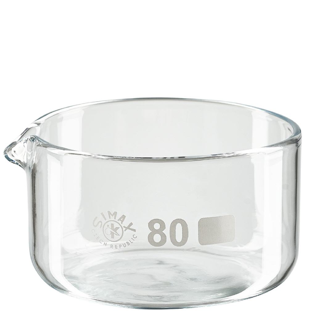 150ml kristalliseringsskål med pip borosilikat ø80mm 150ml kristalliseringsskål med pip borosilikat ø80mm