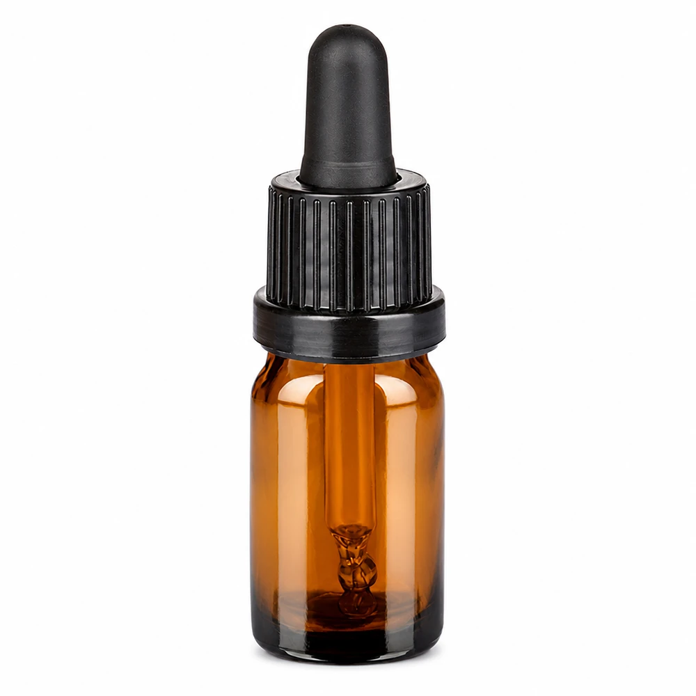 5 ml pipettflaska svart med säkerhetsförslutning BrownLine UT18/5 5 ml pipettflaska brun med svart pipett för exakt dosering av vätskor