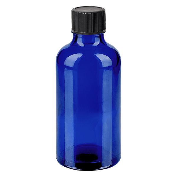 50ml Droppflaska 1mm svart standardförslutning BlueLine UT18/50