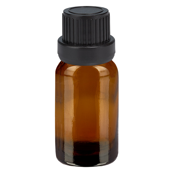 10ml flaska 11mm skruvkork svart sabotagesäker capII BrownLine UT18/10