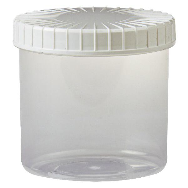 Transparent burk med skruvlock 375 ml med räfflad tätning Transparent burk med skruvlock 375 ml med räfflad tätning