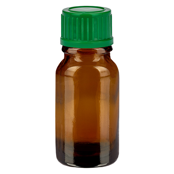 10ml flaska 11mm skruvkork grön Standard BrownLine UT18/10