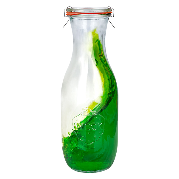 Set med 12 Weck-burkar 1062ml juiceflaska med 12 glaslock Set med 12 Weck-burkar 1062ml juiceflaska med 12 glaslock