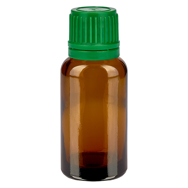 20ml flaska 11mm skruvkork grönt förslutningsbart lock BrownLine UT18/20