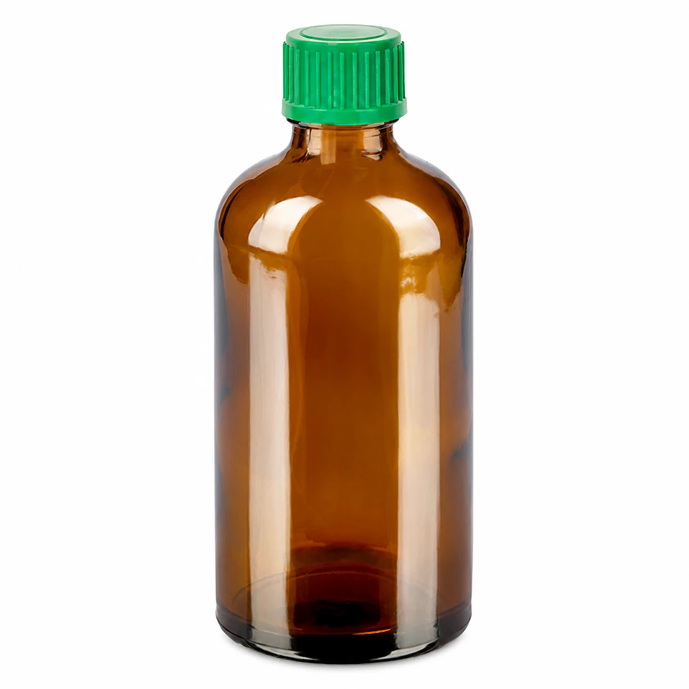 100 ml Droppflaska 0,8 mm grön Standardförslutning BrownL. UT18/100