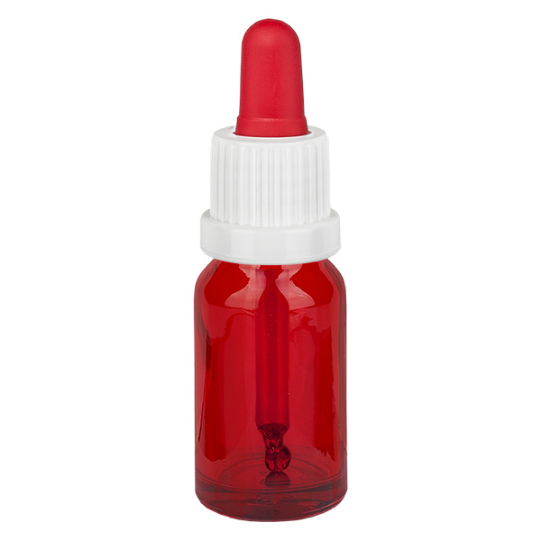 10 ml pipettflaska vit/röd med säkerhetsförslutning RedLine UT18/10