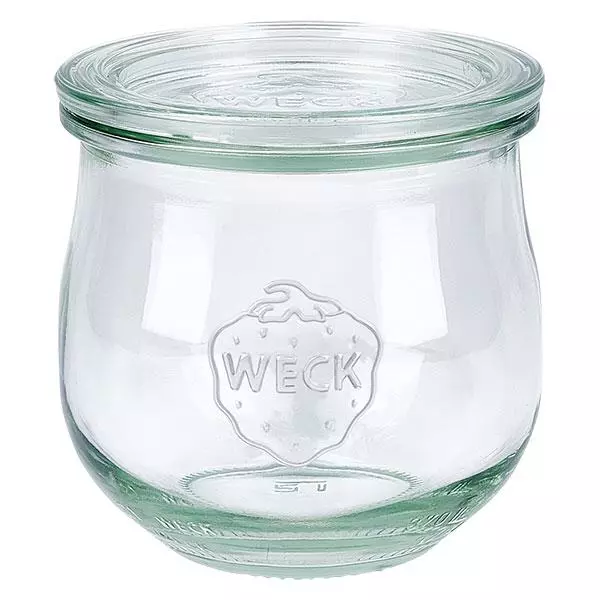 370ml tulpanburk med glaslock WECK RR80 WECK tulpanburk 370 ml med glaslock RR80 konserveringsburk transparent för konservering och förvaring