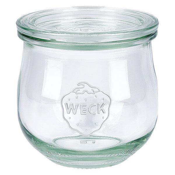 370ml tulpanburk med glaslock WECK RR80 WECK tulpanburk 370 ml med glaslock RR80 konserveringsburk transparent för konservering och förvaring