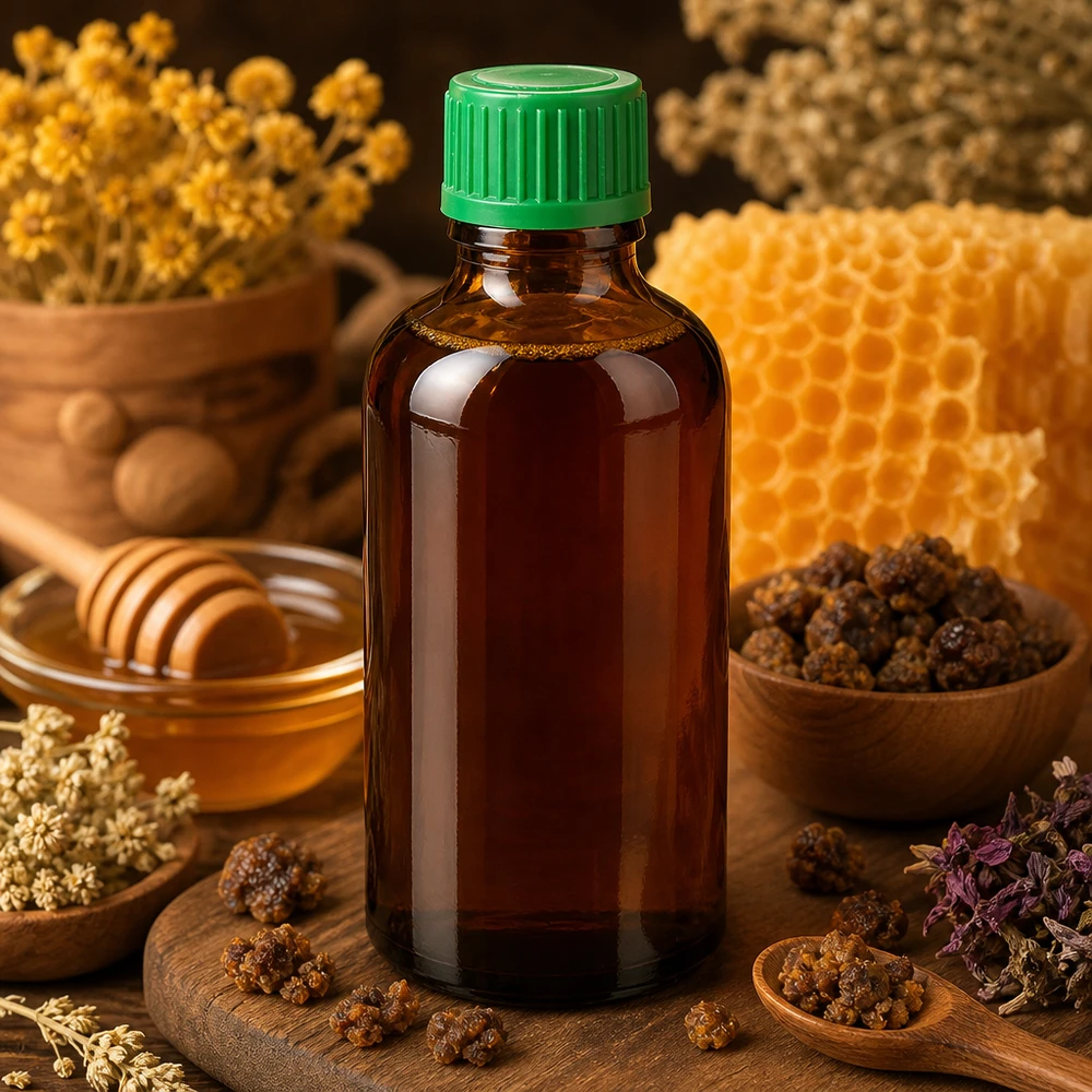 Kompakt droppflaska på 50 ml, idealisk för aromaterapi och naturläkemedel