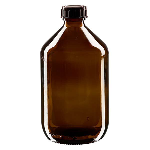 500ml medicinflaska bärnstensfärgad, med kapsyl bärnstensfärgad ApoGlas 500ml medicinflaska bärnstensfärgad, med kapsyl bärnstensfärgad ApoGlas