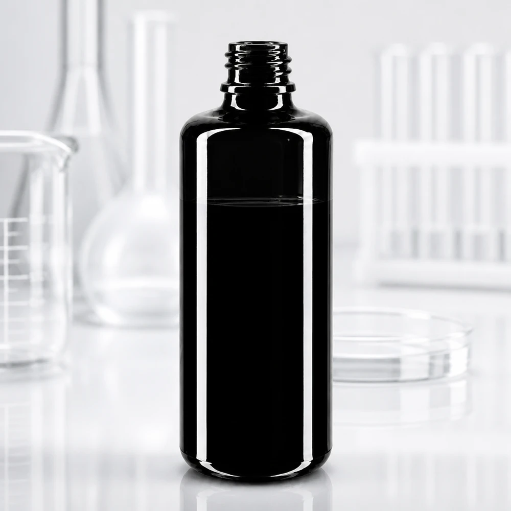 Kompakt 50 ml Orion droppflaska i mörkviolett Miron-glas för exakt dosering av vätskor