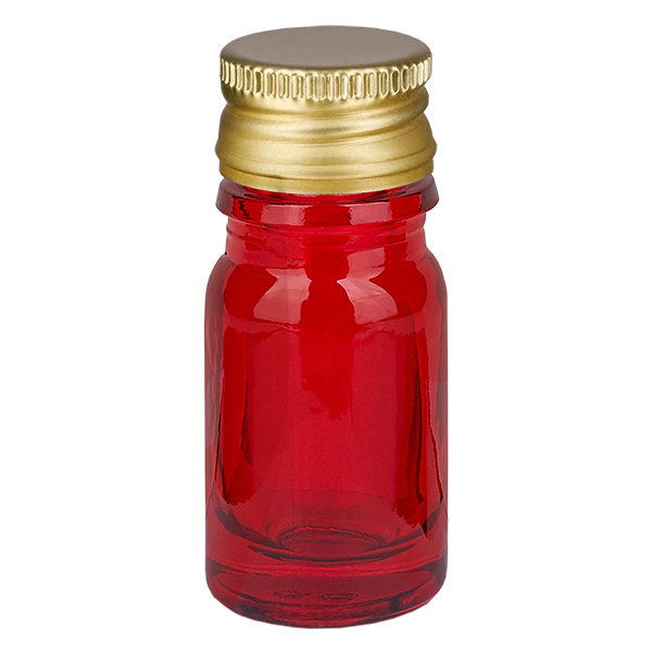 5ml flaska 11mm skruvkork Alu-Guld Standard RedLine UT18/5