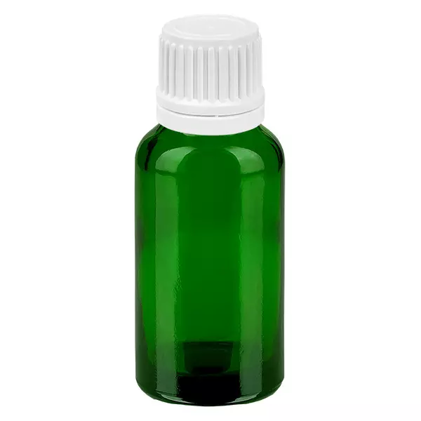 20 ml flaska 11mm skruvkork vit med sabotageskydd GreenLine UT18/20 20 ml flaska 11mm skruvkork vit med sabotageskydd GreenLine UT18/20