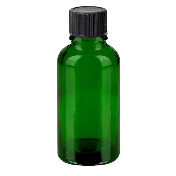 30ml Droppflaska 1mm svart standardlock GreenL. UT18/30
