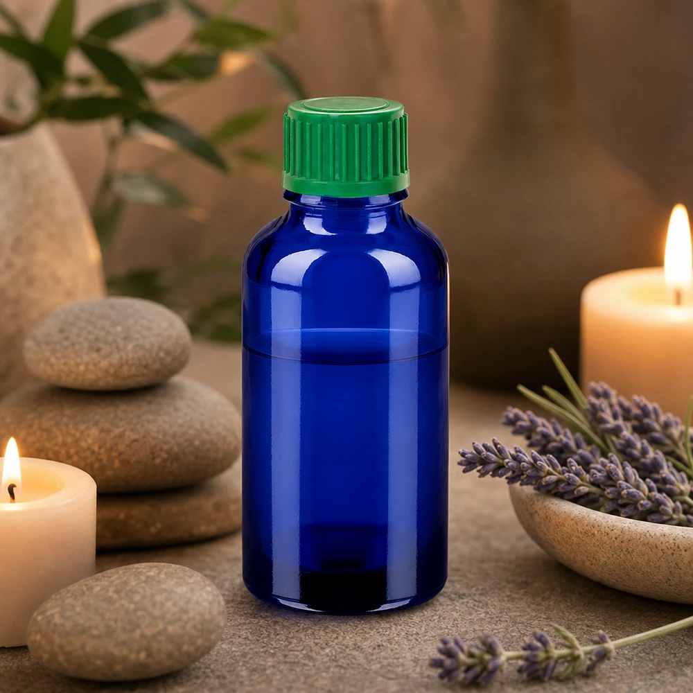 Kompakt 30 ml droppflaska STD BlueLine för aromaterapi och naturvårdsprodukter