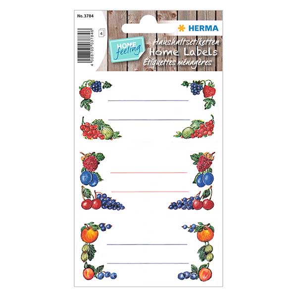 Köksetiketter "Bär" (12 klistermärken)