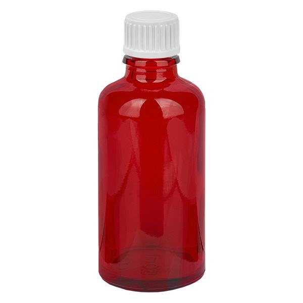 50 ml globflaska 3 mm hällring vit standardförslutning RedLine UT18/50