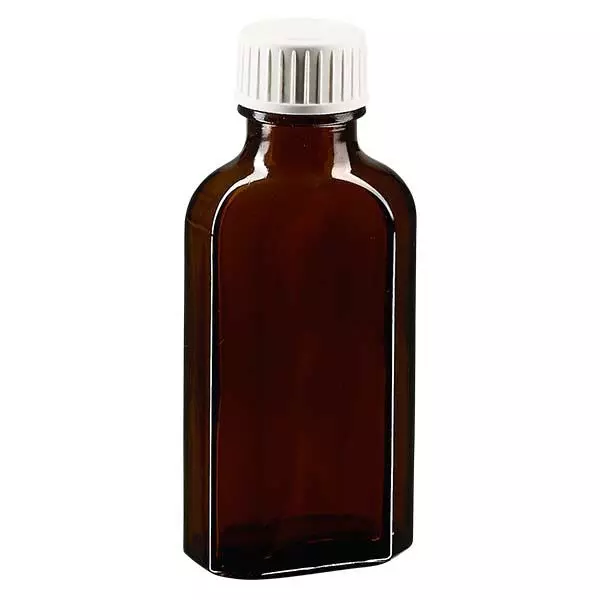 50 ml Meplat brunt skruvlock med PE-skuminsats 50 ml Meplat brunt skruvlock med PE-skuminsats