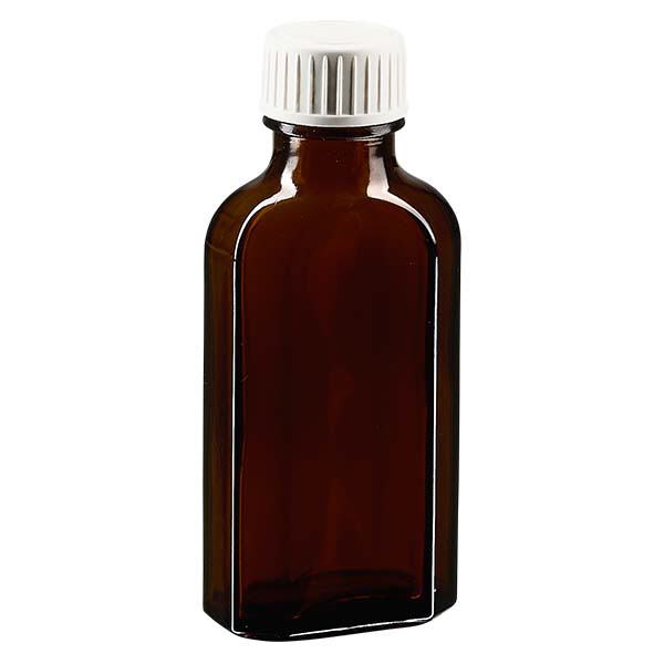 50 ml Meplat brunt skruvlock med PE-skuminsats 50 ml Meplat brunt skruvlock med PE-skuminsats